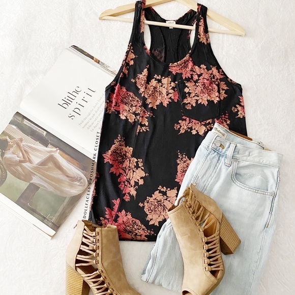 Aritzia Wilfred Floral Print Tank Top - Picture 1 of 9